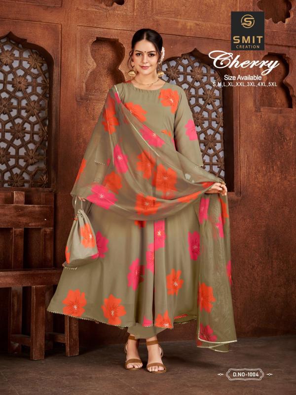 Smit Cherry Fancy Wear Georgette Kurti With Dupatta Collection